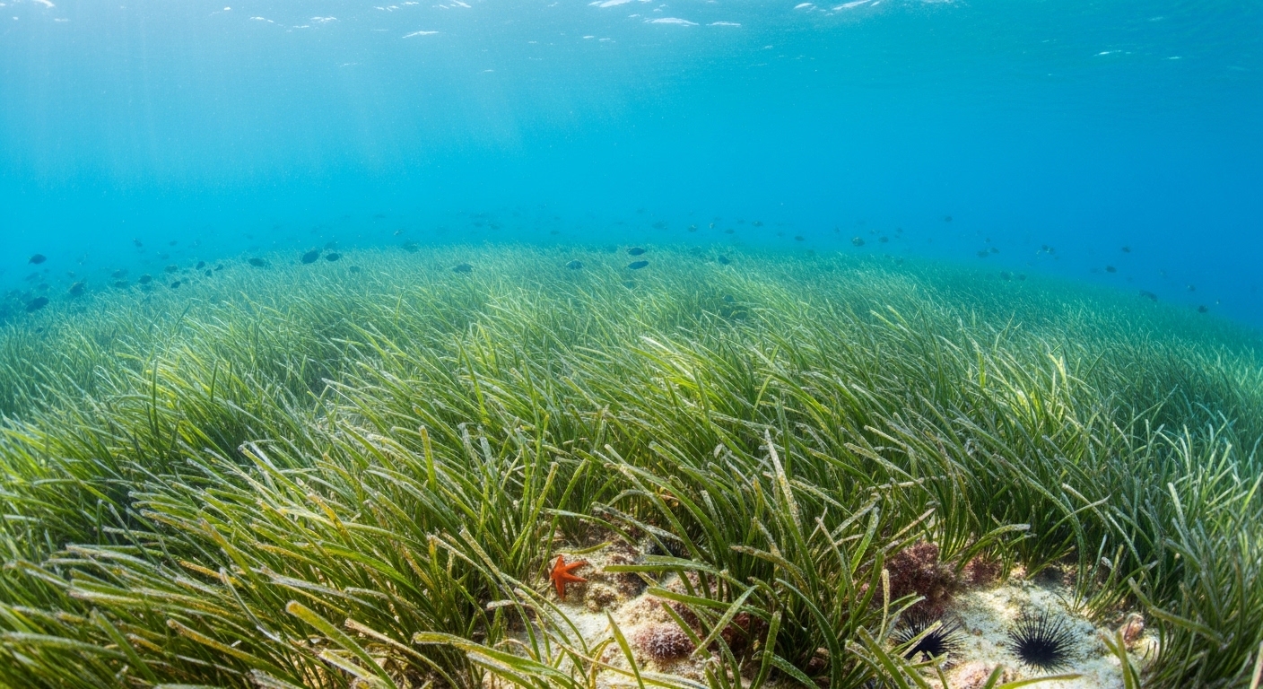 Praderas de posidonia oceánica en el Mediterráneo, entorno seguro para el buceo