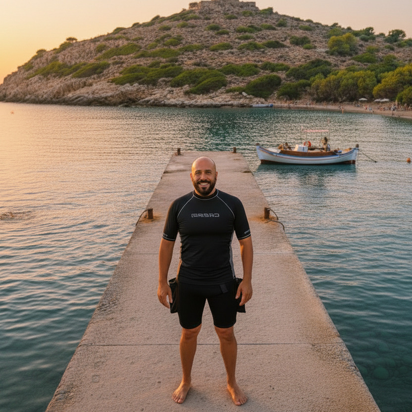 Rafa Alcalde Molina, instructor de buceo en La Azohía, Murcia